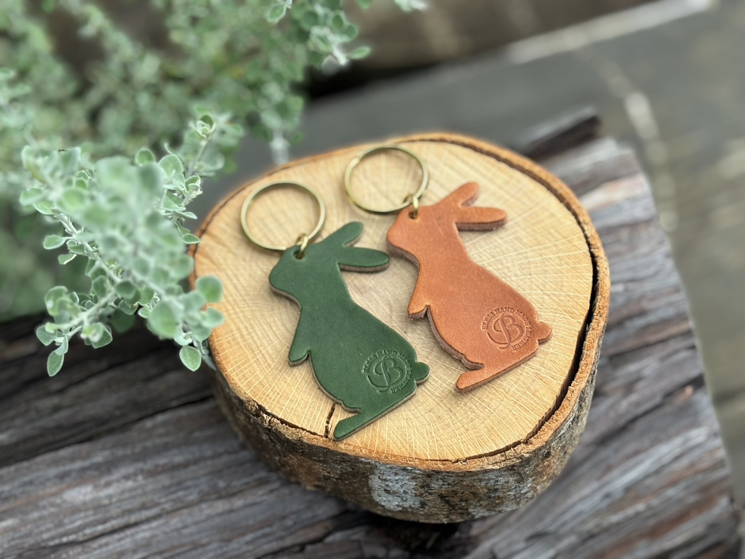 うさぎのキーリング  (ペア/6色より選べる)